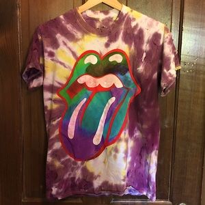 Vintage style tie-dye Rolling Stones Tshirt